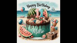 🎉 Happy Birthday Millie 🎉 birtdayparty happybirthdaymusic birthdaycake🎈 [upl. by Trinity]