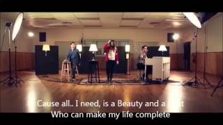 quotBeauty And A Beatquot  Justin Bieber cover lyrics  Chords collab by Alex Goot and friends [upl. by Nylodam642]