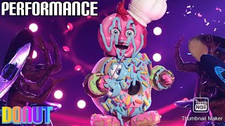 Donut Performs quotHooked On A Feelingquot By Blue Swede  Masked Singer  S10 E6 [upl. by Arlen806]