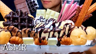 【咀嚼音】ジャンボチョコレートパフェを食べる Chocolate parfaitASMREatingSoundsMukbang먹방 [upl. by Wetzell419]