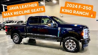 2024 FORD F250 KING RANCH ANTIMATTER BLUE WITH MAX RECLINE SEAT ✅ 73 GODZILLA [upl. by Purdum]