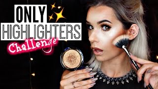 FULL FACE Using ONLY HIGHLIGHTERS Challenge  SylviaGani [upl. by Ainsworth273]