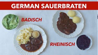 German Sauerbraten  Regional Beef Sour Roast Recipes [upl. by Niran]