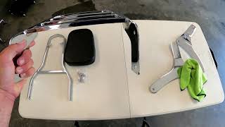 Cheap Sissy Bar amp Luggage Rack From Amazon For Kawasaki Vulcan VN900 Watch BEFORE you Buy [upl. by Leavy]