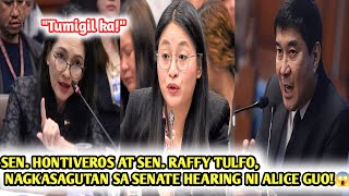 LATEST NEWS NAGKAINITAN Sen Hontiveros at Sen Raffy Tulfo dahil kay Alice Guo Senate Hearing😱 [upl. by Harmonie]