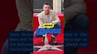 Ewan McGregor Joins the Legends Walk of Fame Star Near Carrie Fishers 🌟 EwanMcGregor JediMaster [upl. by Ahsinelg]