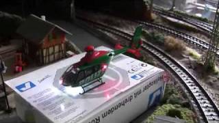 H0 Scale 187 Modellhubschrauber mit Beleuchtung [upl. by Ellehcram202]