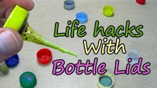 10 Plastic Bottle Lids Life Hacks amp DIY  How To reuse Bottle Caps [upl. by Salbu313]