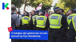 Gewelddadig protest in Engeland na een aanval op een danskamp [upl. by Beatrisa]