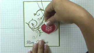 Stampin Up Tutorial Crystal Ornament Christmas Card [upl. by Punak]