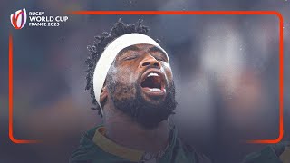 Kolisi leads Springboks in powerful Rugby World Cup 2023 final anthem [upl. by Cirilla382]