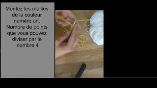 Comment faire des points de tricot pour Triple Check Knit Stitch [upl. by Aldridge]