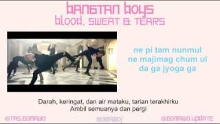 BTS  BLOOD SWEAT amp TEARS MV EASY LYRIC LIRIK INDONESIA [upl. by Oirogerg]