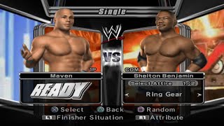 WWE Smackdown vs Raw 2006  Maven vs Shelton Benjamin [upl. by Ecirb]