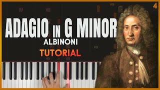 ADAGIO IN G MINOR by Tomas Albinoni  Piano Tutorial Part 1 [upl. by Asta]