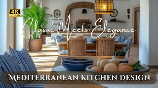 Modern Mediterranean Kitchen Design  Beautiful Color Palettes amp Elegant Furniture Decor Idea [upl. by Greene]