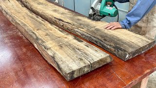 Magically Transform Forgotten Wooden Panels Into Beautiful Dining Table  Top Woodworking Skills [upl. by Aynatahs497]