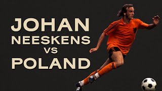 Johan Neeskens vs Poland  Neeskens drags Netherlands to the 1976 Euros playoffs [upl. by Aidualk]