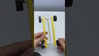 how to make rubber band car rubberbandcar dcmotorcar connect [upl. by Sorcha]