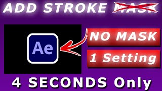 After effects apply stroke without mask  Quick Tutorial [upl. by Oiromed996]