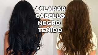 CÓMO ACLARAR CABELLO NEGRO TEÑIDO POCO A POCO EN CASA⎢Aclarar cabello sin maltratarlo⎢DAY ARVIZU♡ [upl. by Zwick449]