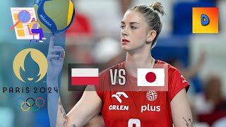 Siatkówka Kobiet Polska vs Japonia 31 Igrzyska Olimpijskie Paryż 2024 [upl. by Keyek404]