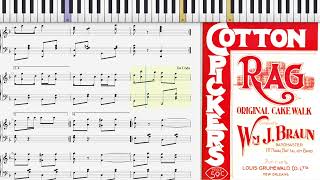 Cotton Pickers Rag by William Braun 1899 Ragtime piano [upl. by Sheline]