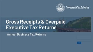 2023 Gross Receipts Tax and Overpaid Executive Tax Returns [upl. by Petra819]