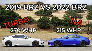 Turbo 2019 BRZ Performance Pack vs 2022 BRZ  Head to Head Review [upl. by Idnyl213]