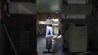 Strongman training with home made log at 103 lbs [upl. by Cissie]