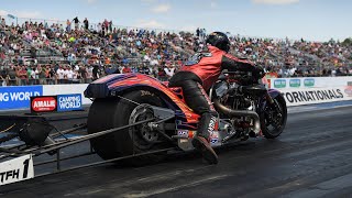 Reigning Top Fuel Harley champ Randal Andras wins in Gainesville [upl. by Llig80]