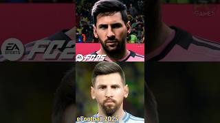 FC 25 vs eFootball 2025  Player Faces Comparison messi neymar ronaldo saka salah mbappe [upl. by Rivard161]