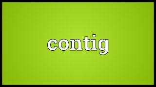 Contig Meaning [upl. by Lokkin757]