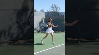 Forehand and backhand motion based on your dominant eye With Rachel Stuhlmann tennislove tennis [upl. by Silvano]