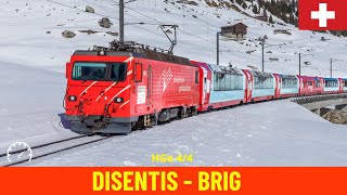 Cab Ride Glacier Express DisentisMustér  Brig MatterhornGotthardBahn Switzerland 4K [upl. by Yle]