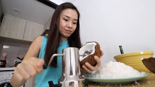 Im making The Most Delicious Malaysian snack from a Coconut [upl. by Elvia]