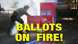 Ballot Dropboxes Set ON FIRE In Washington State [upl. by Id400]