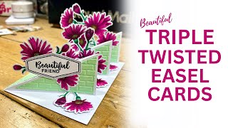 THESE ARE FUN  Twisted Triple Easel Cards [upl. by Maureen]