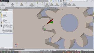 COMO HACER UN ENGRANAJE EN SOLIDWORKS 2015 [upl. by Eilhsa729]