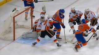 Benoit Pouliot Disallowed Goal vs Calgary  Goaltender Interference [upl. by Oznohpla]