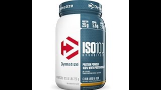 Dymatize ISO100 Cinnamon Bun Protein Powder Review [upl. by Anwadal]