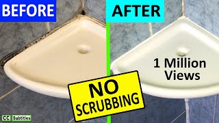 How to remove Mould from Silicone Sealant in your Bathroom NO SCRUBBING  Removing Black Mould [upl. by Hanleigh96]