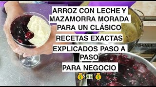 MAZAMORRA MORADA ARROZ CON LECHE Y CLASICO PARA NEGOCIO🤑🟥⬜🟥 streetfood family saludable comida [upl. by Ives379]