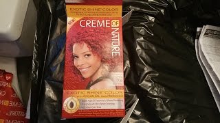 Dyeing Natural Hair Creme of Nature Exotic Shine Color Demo and Review [upl. by Sprung]