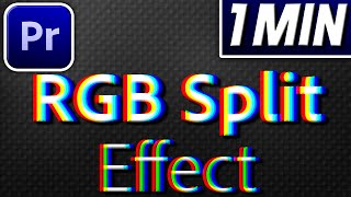 How To Add RGB Split Effect Adobe Premiere Pro  Quick Tutorial [upl. by Nyltiac947]