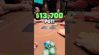 13700 POT with POCKET ACES‼️ poker shorts [upl. by Yessej783]