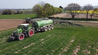 Fendt 939 et tonne à lisier mauguin 24m à lépandage de lisier 2022 [upl. by Tansy270]