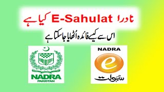 What is NADRA ESahulat  Nadra ESahulat Features and Benefits [upl. by Dnartreb405]