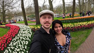 Our First Time Visiting Keukenhof Hollands Amazing Tulip Garden ɴʟ [upl. by Ivgnout509]