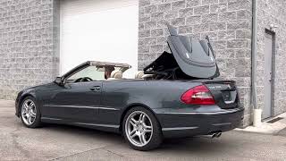 2008 MERCEDES BENZ CLK550 AMG PACKAGE CONVERTIBLE TOP UPDOWN OPERATIONAL VIDEO [upl. by Yelmene]